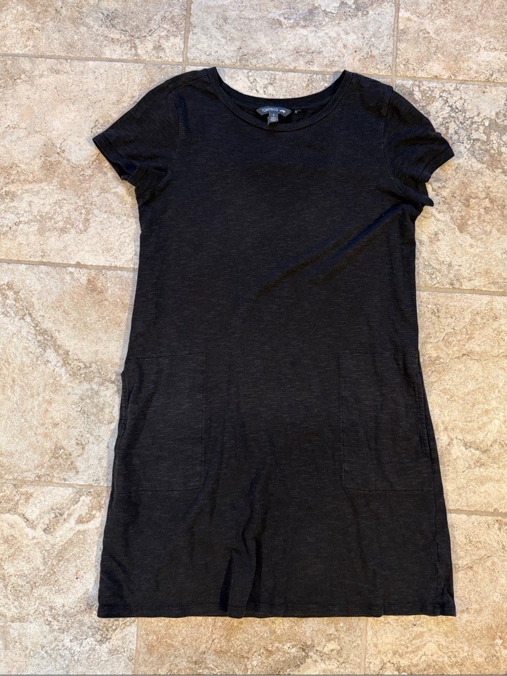 Toad & Co Everyday Black Short-Sleeve Pocket Dress